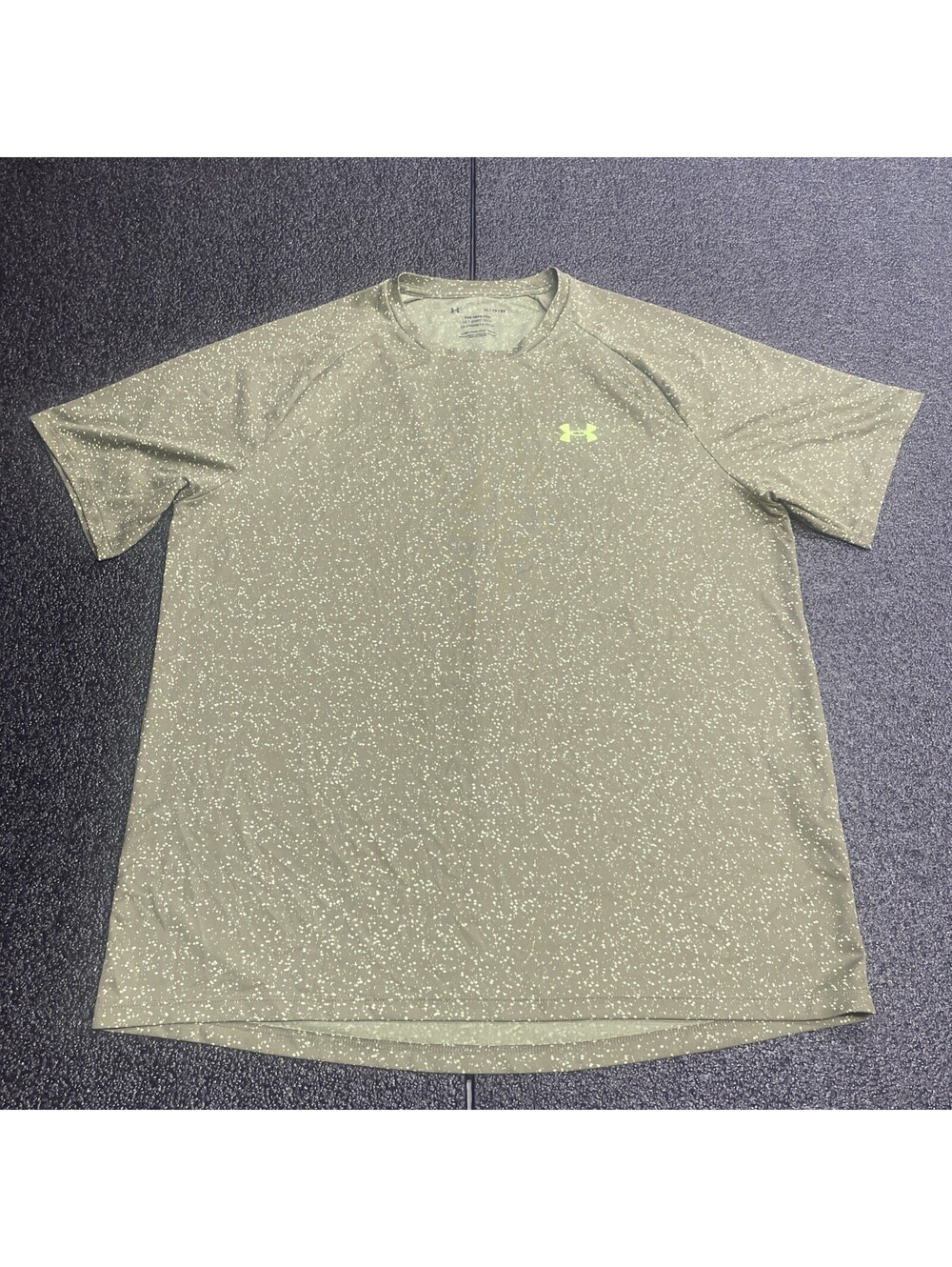 Under Armour Tech Tee Shirt Mens XL Green Short Sleeve Loose Fit Heat Gear